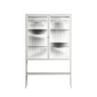 Black Fern - Loft Cabinet - Konrad Blaszczyk - Chalk - Reeded glass