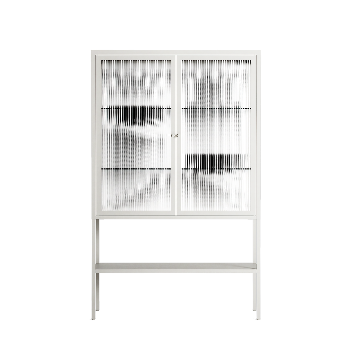 Black Fern - Loft Cabinet - Konrad Blaszczyk - Chalk - Reeded glass
