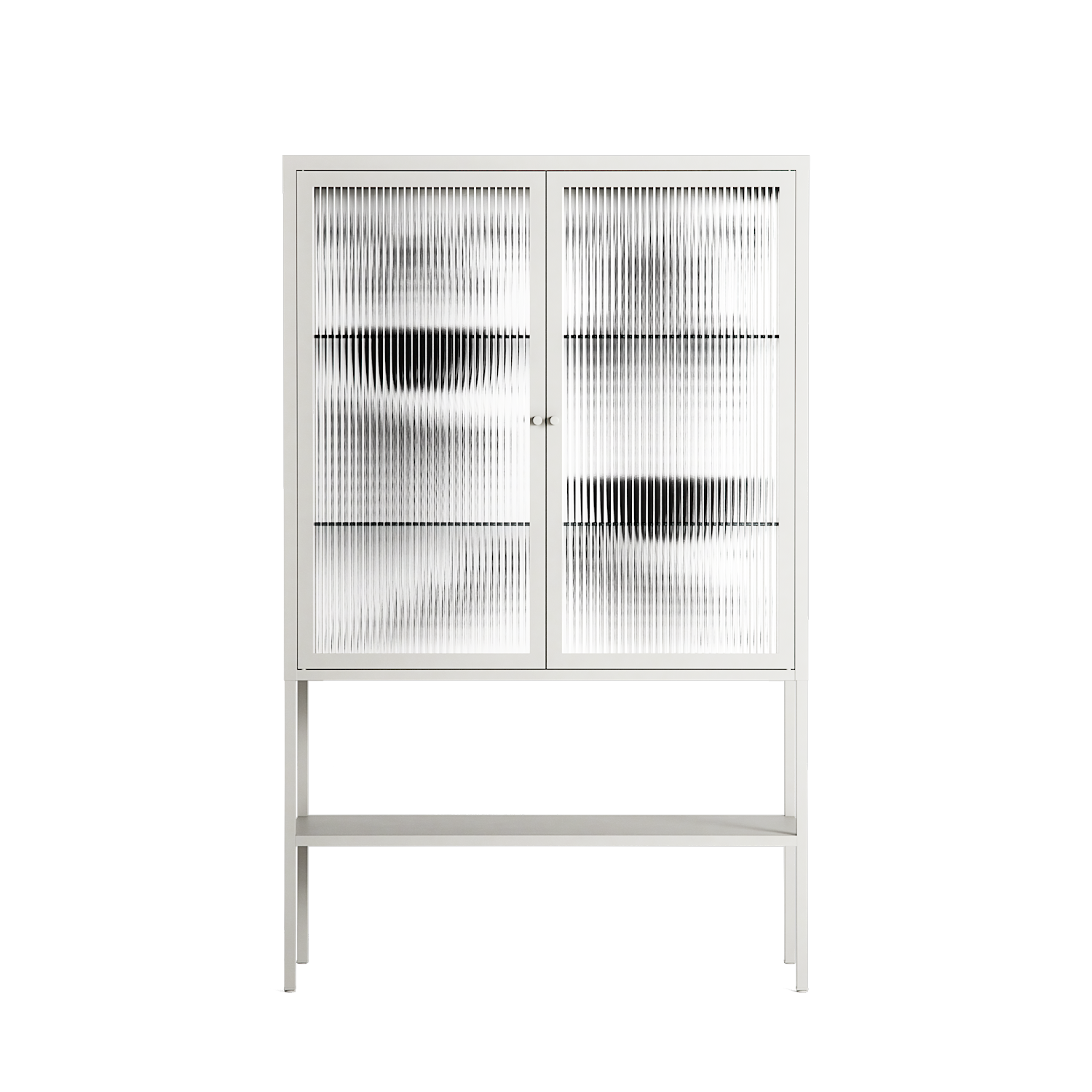 Black Fern - Loft Cabinet - Konrad Blaszczyk - Chalk - Reeded glass