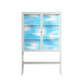 Birds B - Loft Cabinet - Heather Zhou - Chalk - Reeded glass
