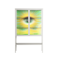 Curiosity - Loft Cabinet - Heather Zhou - Chalk - Reeded glass