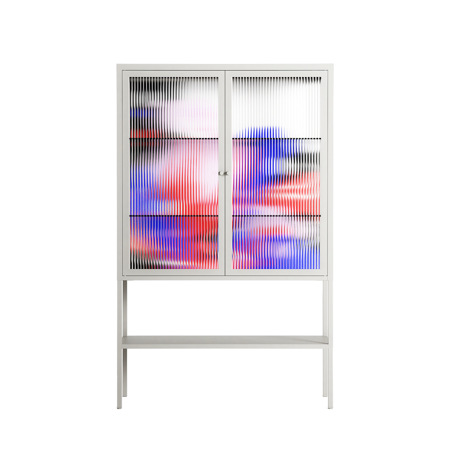 Dream - Loft Cabinet - Heather Zhou - Chalk - Reeded glass