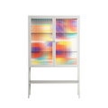Flower A - Loft Cabinet - Heather Zhou - Chalk - Reeded glass