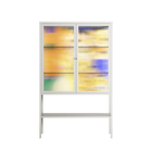 Klimt - Loft Cabinet - Heather Zhou - Chalk - Reeded glass