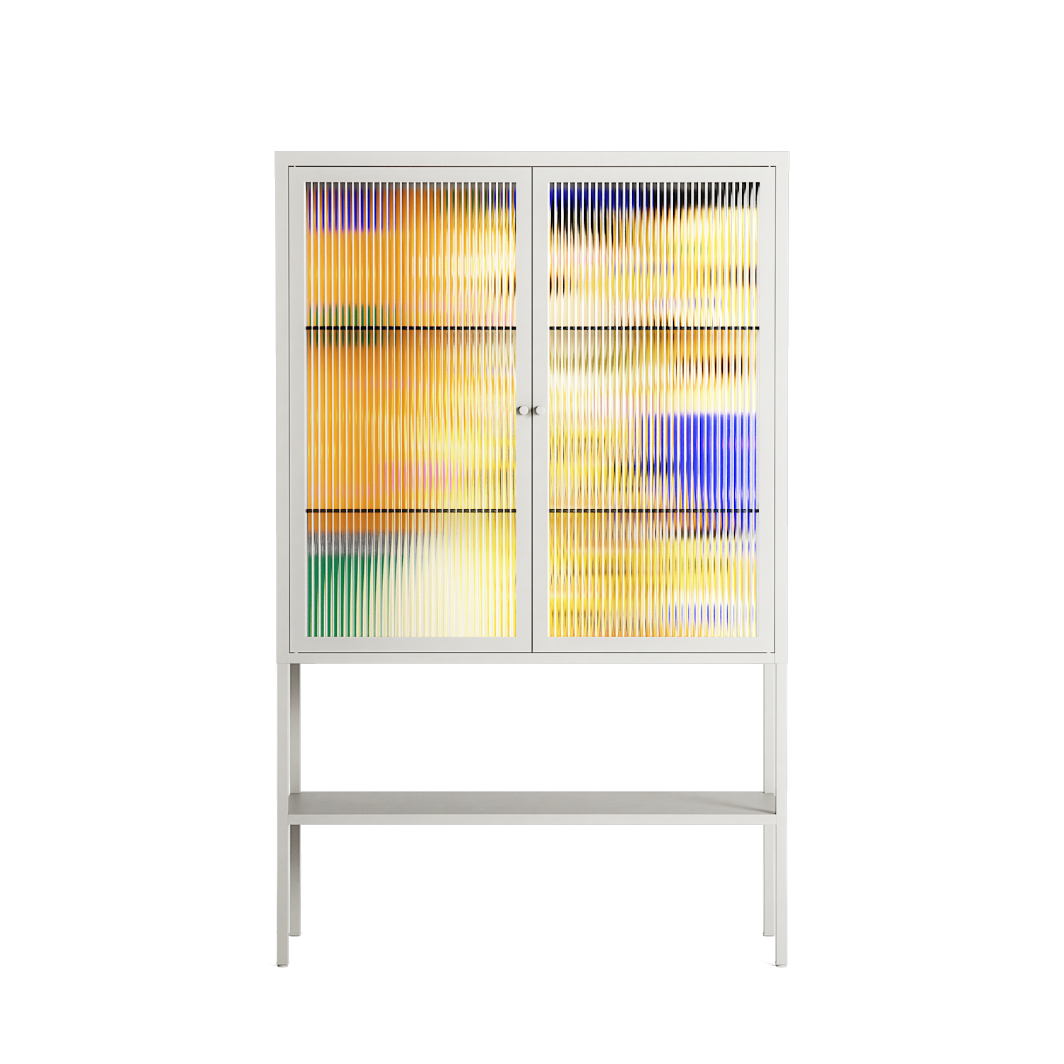 Klimt - Loft Cabinet - Heather Zhou - Chalk - Reeded glass