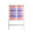Stella - Loft Cabinet - Linus Lohoff - Chalk - Reeded glass