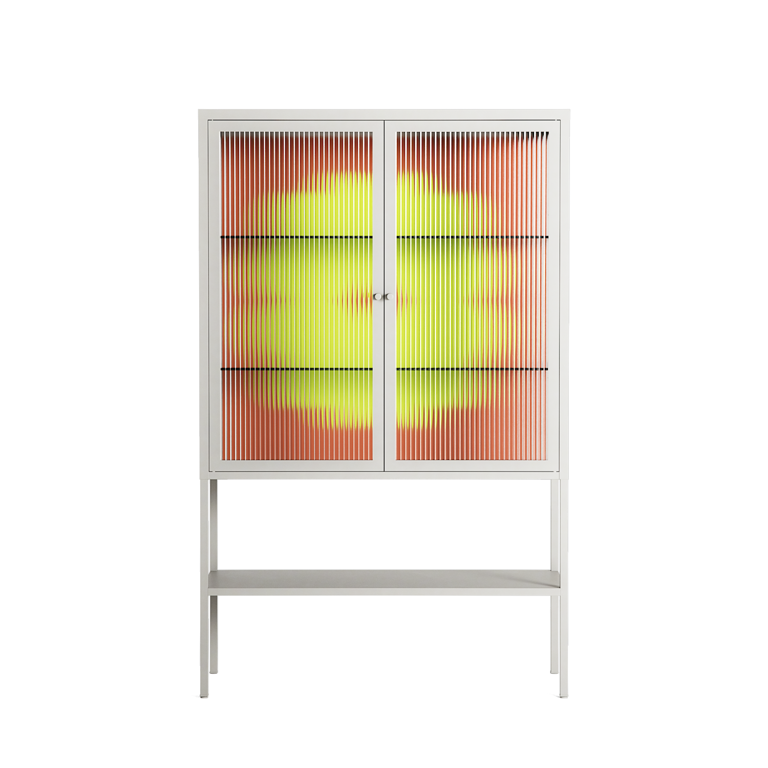 Fernis - Loft Cabinet - Linus Lohoff - Chalk - Reeded glass