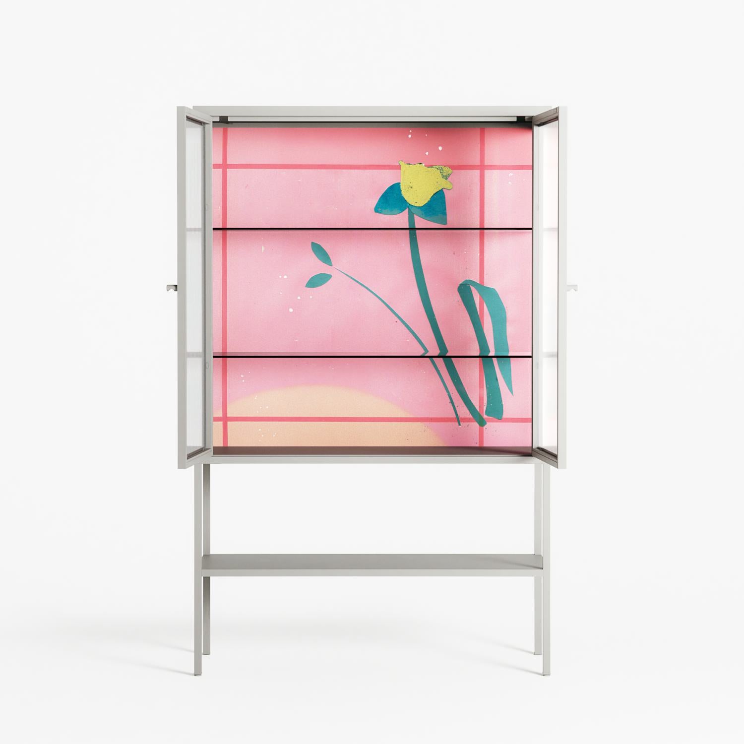 Tender Age in Bloom - Loft Cabinet - Ciara Wade - Chalk - Reeded glass