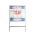 Wino Wagon - Loft Cabinet - Ciara Wade - Chalk - Reeded glass