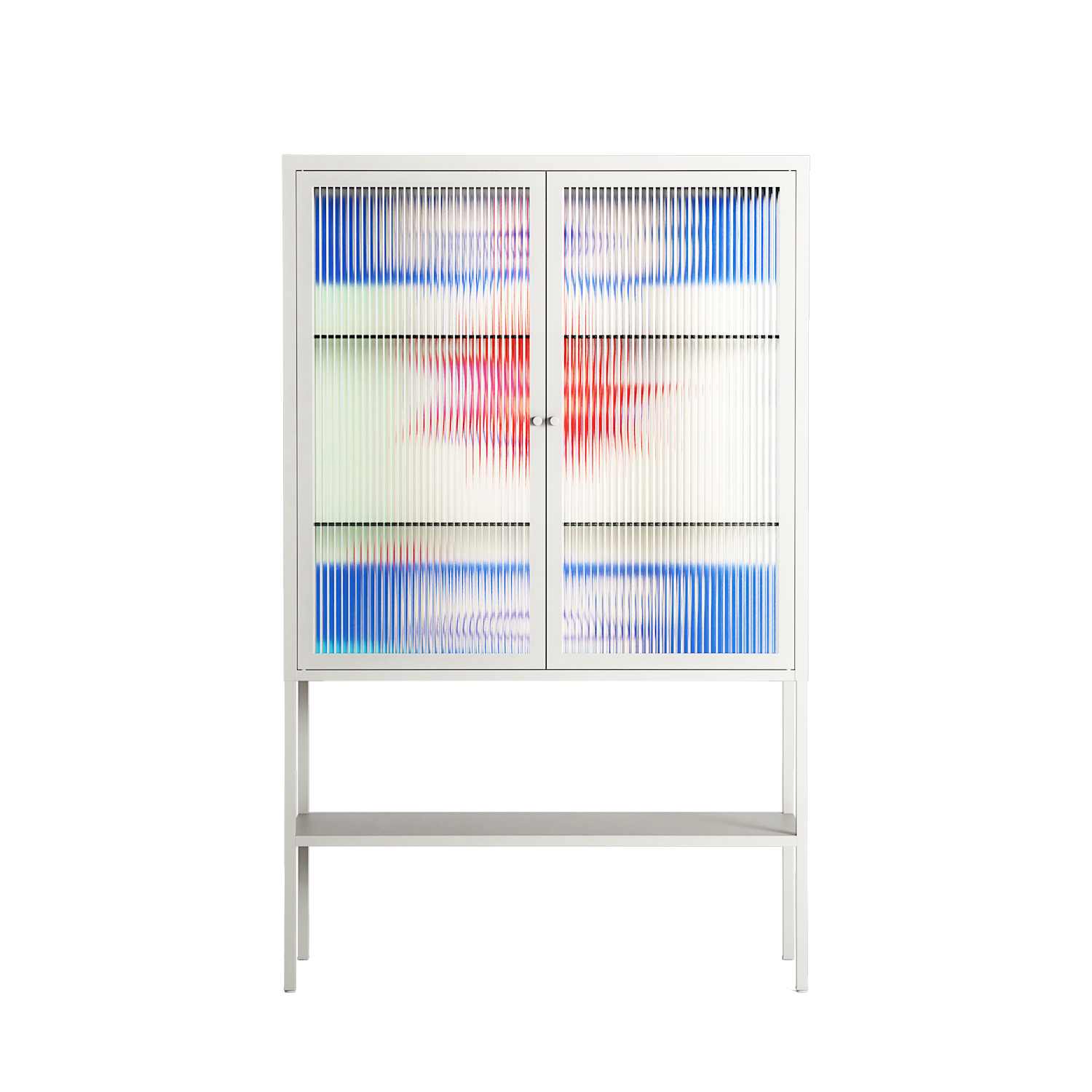 Wino Wagon - Loft Cabinet - Ciara Wade - Chalk - Reeded glass