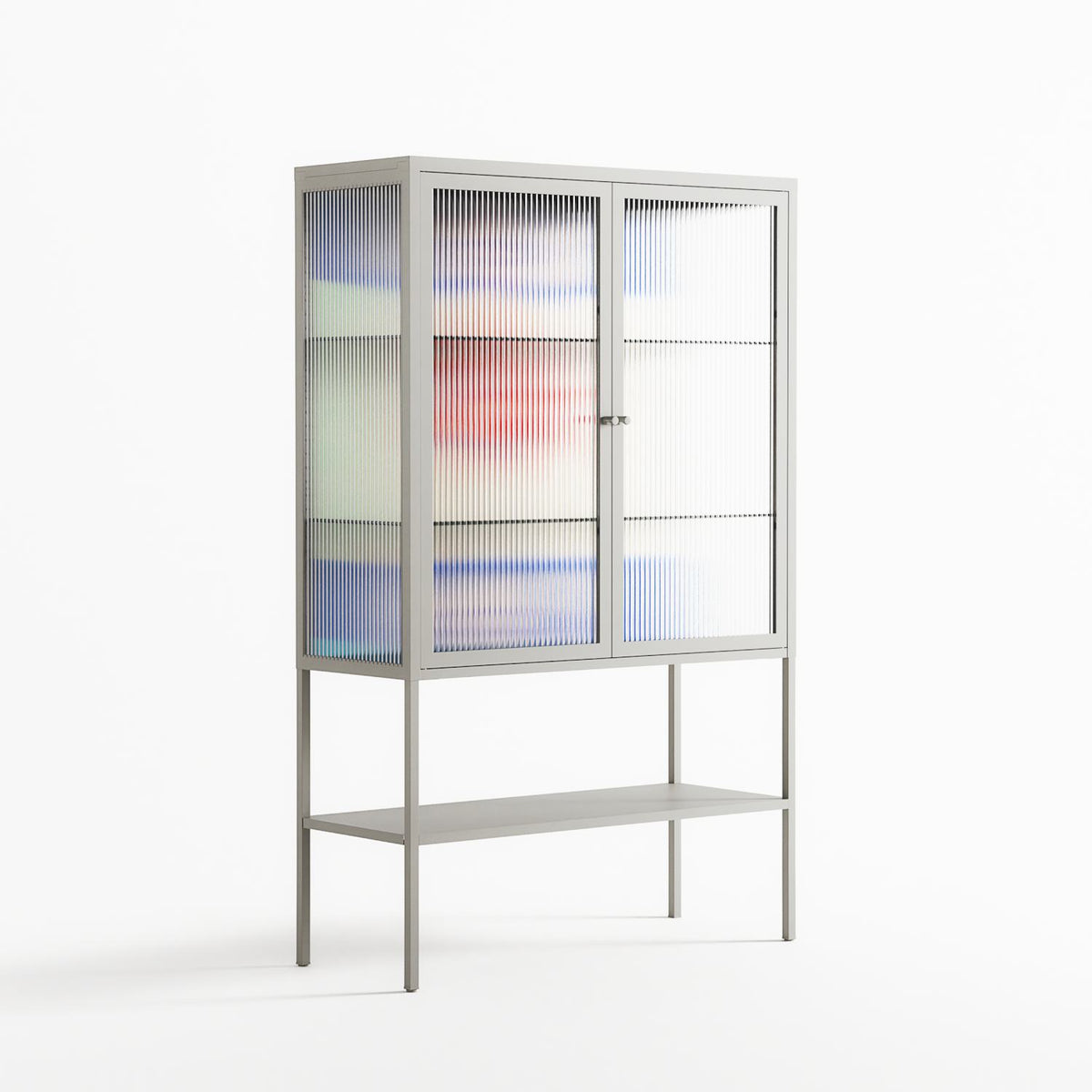 Wino Wagon - Loft Cabinet - Ciara Wade - Chalk - Reeded glass
