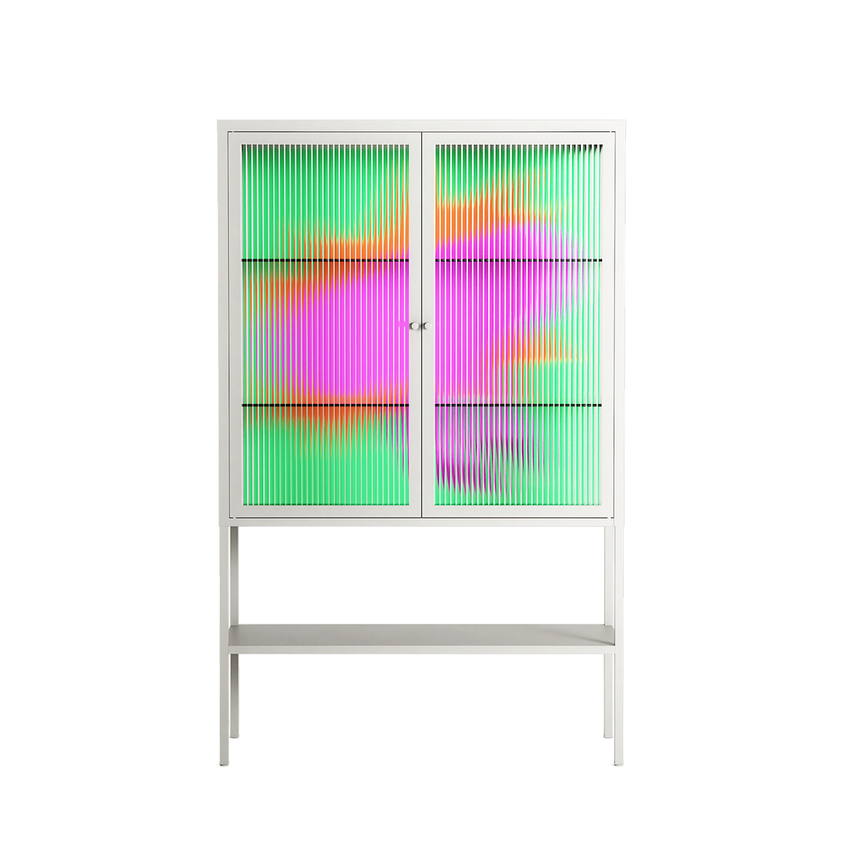Sit This One Out - Loft Cabinet - Ciara Wade - Chalk - Reeded glass