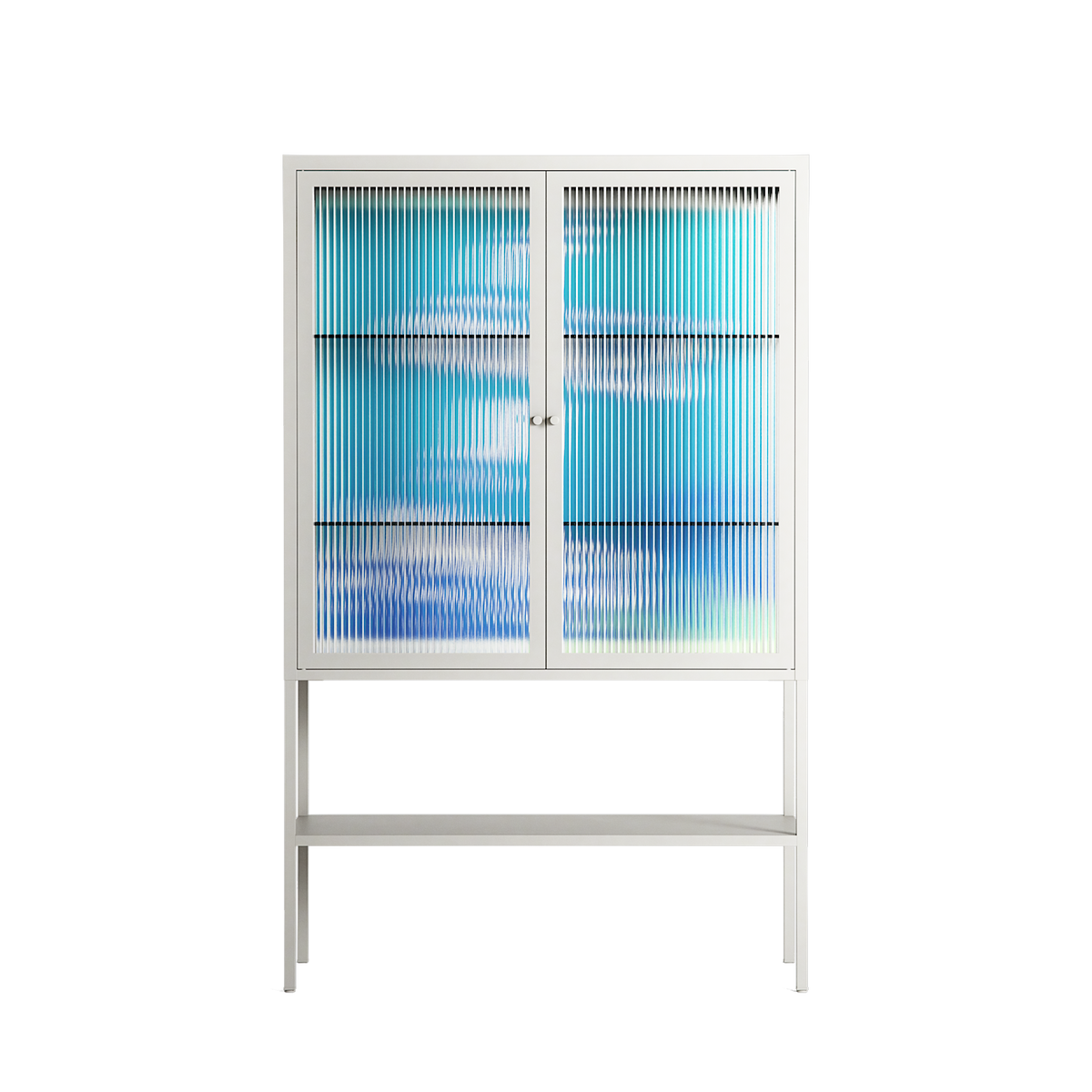 It Comes in Waves - Loft Cabinet - Ciara Wade - Chalk - Reeded glass