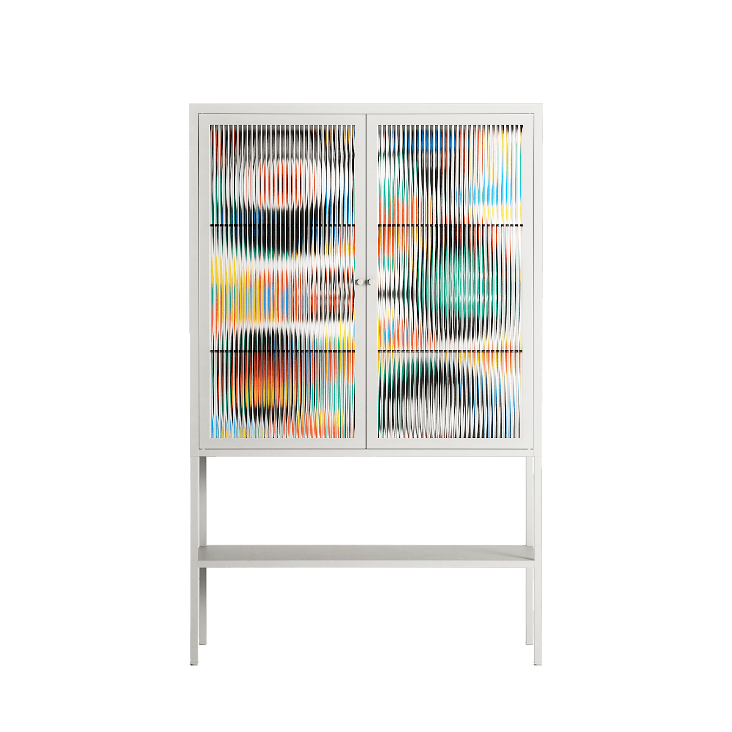 Alive - Loft Cabinet - Vratislav Pecka - Chalk - Reeded glass