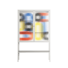 Arial - Loft Cabinet - Vratislav Pecka - Chalk - Reeded glass