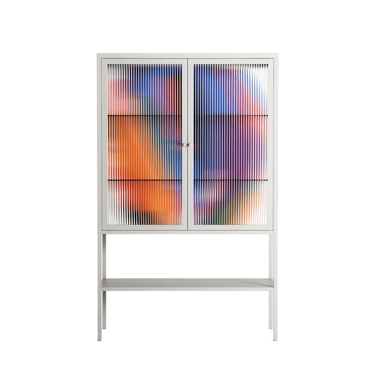 Balloons - Loft Cabinet - Vratislav Pecka - Chalk - Reeded glass