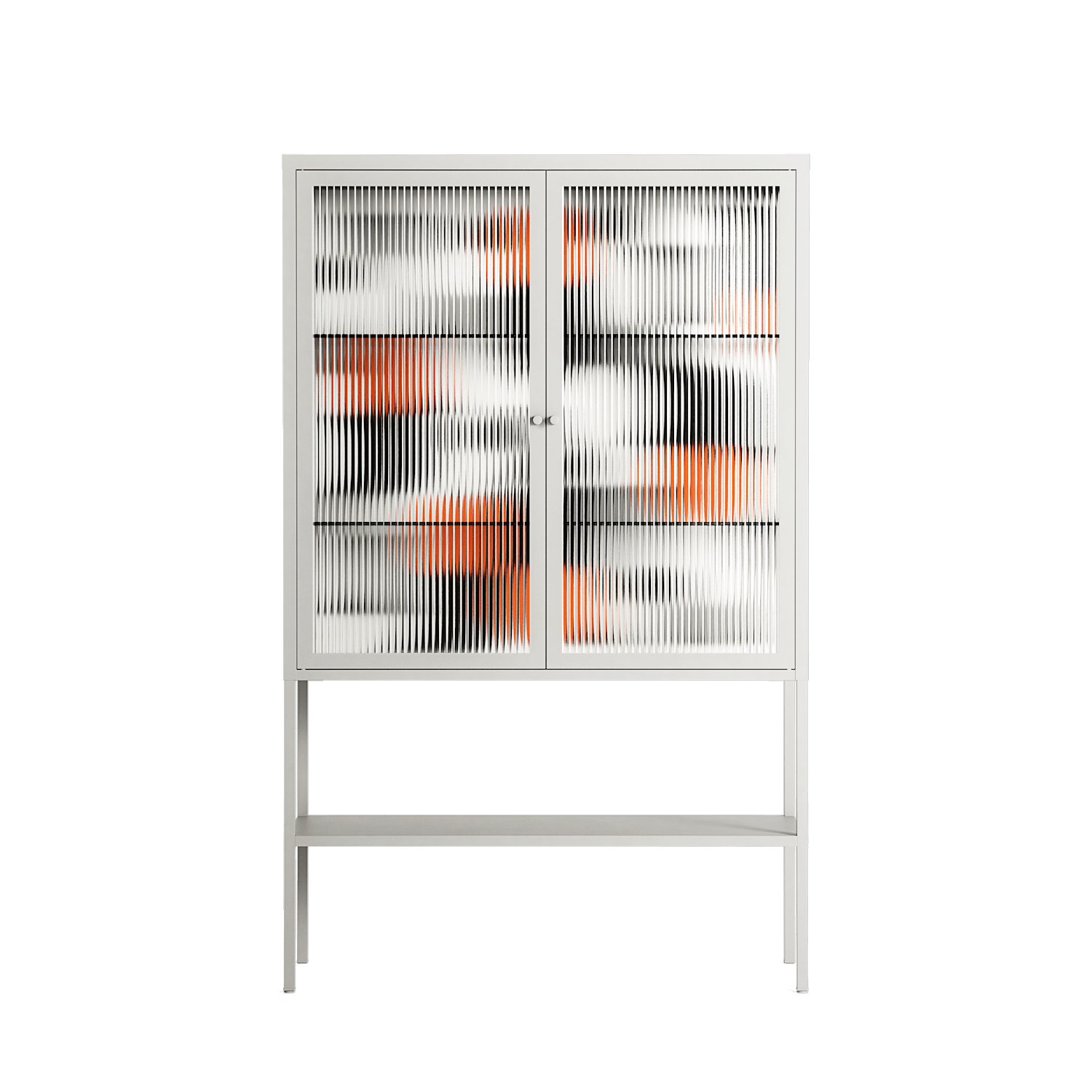 Conserto - Loft Cabinet - Vratislav Pecka - Chalk - Reeded glass