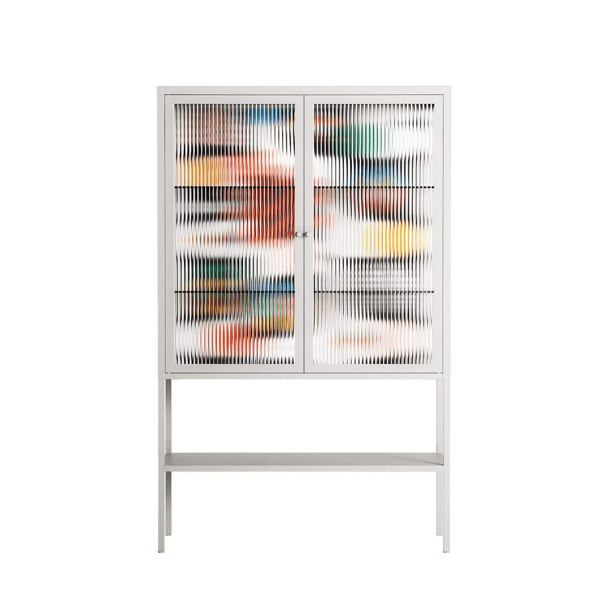 Connections - Loft Cabinet - Vratislav Pecka - Chalk - Reeded glass