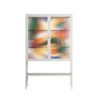 Gloss - Loft Cabinet - Vratislav Pecka - Chalk - Reeded glass