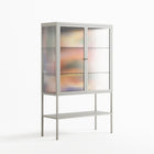 Gloss - Loft Cabinet - Vratislav Pecka - Chalk - Reeded glass