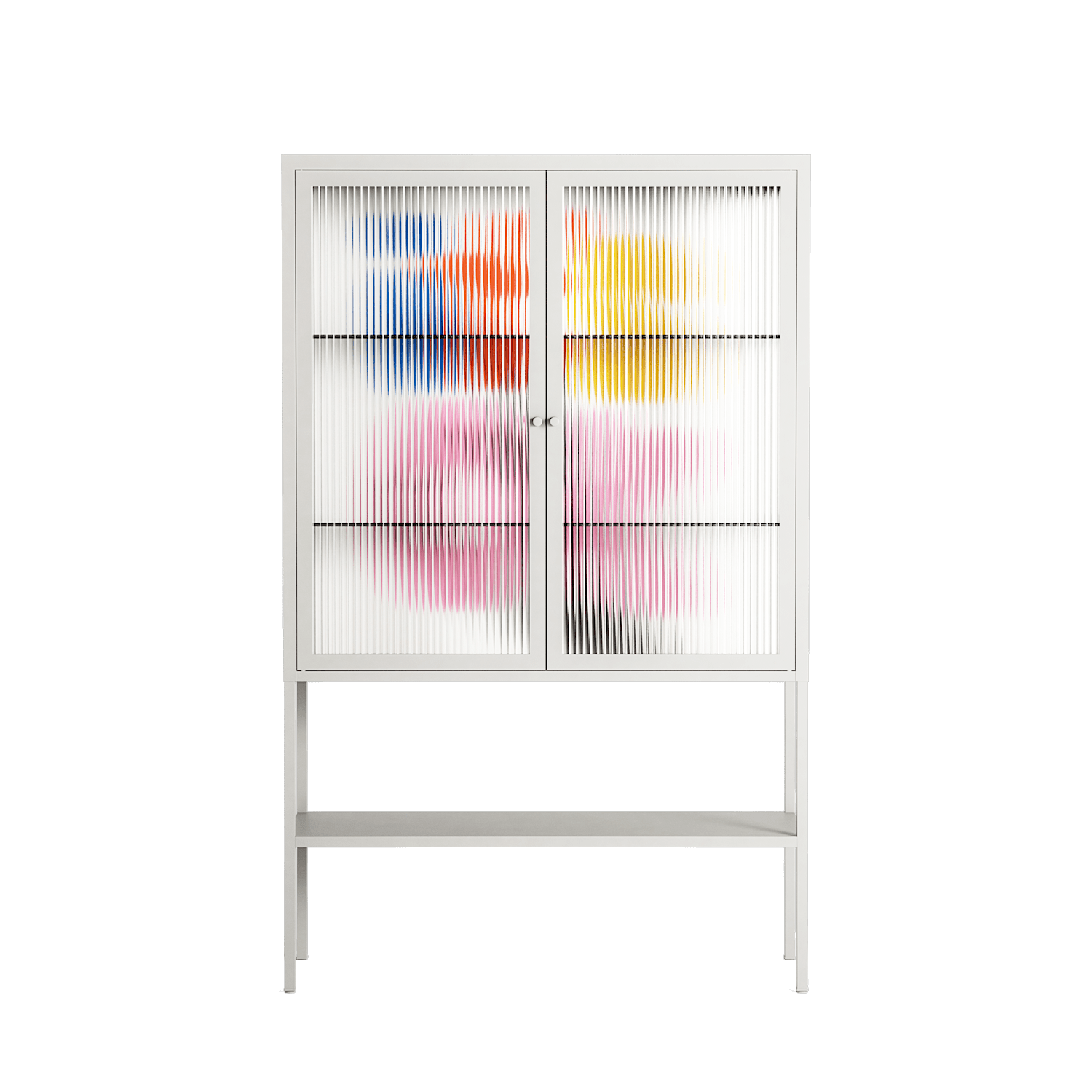 Its Ok - Loft Cabinet - Vratislav Pecka - Chalk - Reeded glass