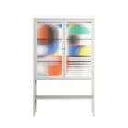 Murano - Loft Cabinet - Vratislav Pecka - Chalk - Reeded glass