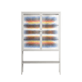 Perspektiva - Loft Cabinet - Vratislav Pecka - Chalk - Reeded glass