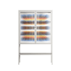 Perspektiva - Loft Cabinet - Vratislav Pecka - Chalk - Reeded glass
