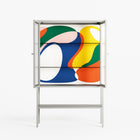 Spilled Paint - Loft Cabinet - Vratislav Pecka - Chalk - Reeded glass