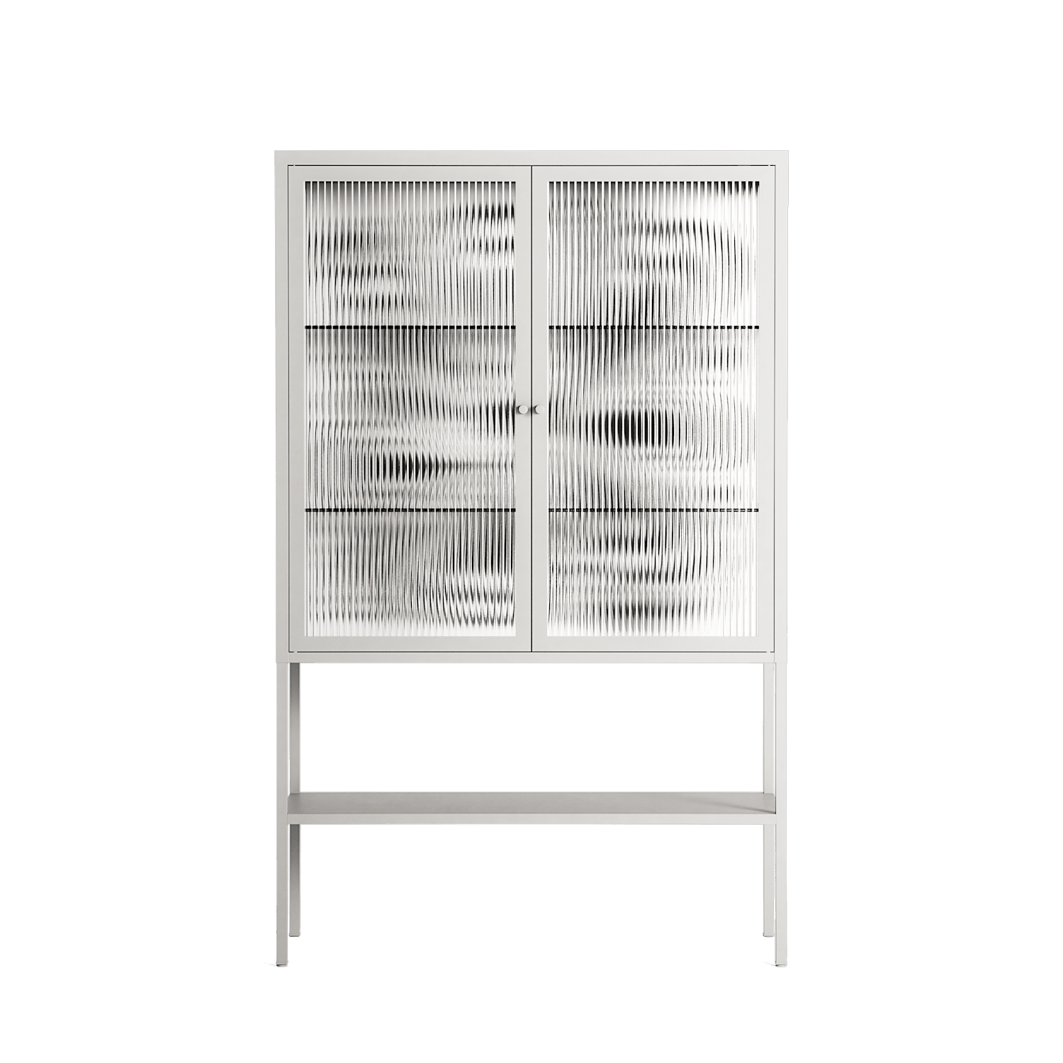 Splash of black - Loft Cabinet - Vratislav Pecka - Chalk - Reeded glass