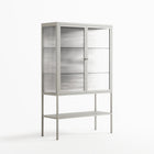 Splash of black - Loft Cabinet - Vratislav Pecka - Chalk - Reeded glass