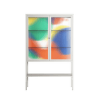 Vibrante - Loft Cabinet - Vratislav Pecka - Chalk - Reeded glass