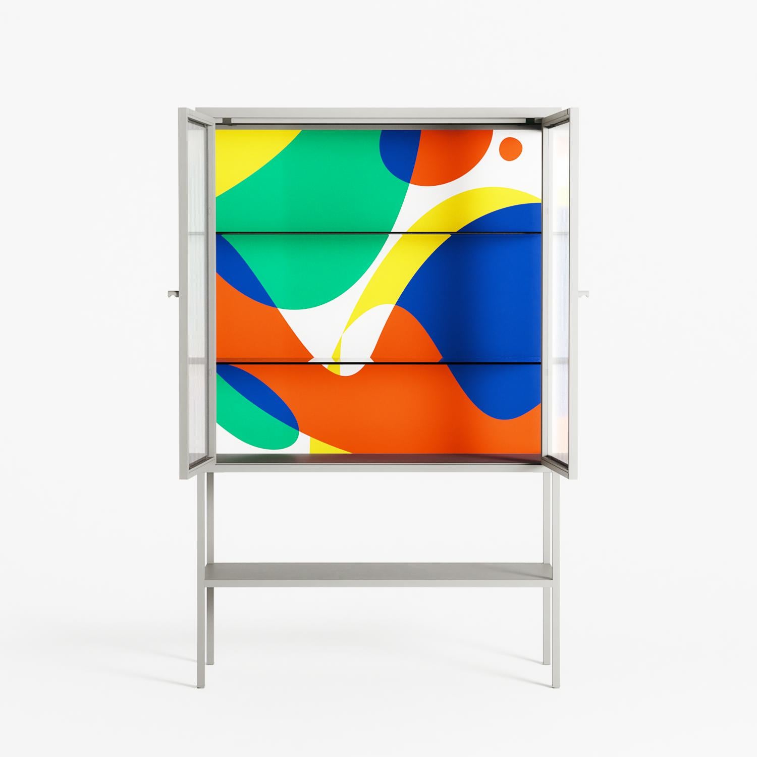Vibrante - Loft Cabinet - Vratislav Pecka - Chalk - Reeded glass