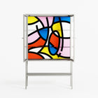 Yo - Loft Cabinet - Vratislav Pecka - Chalk - Reeded glass