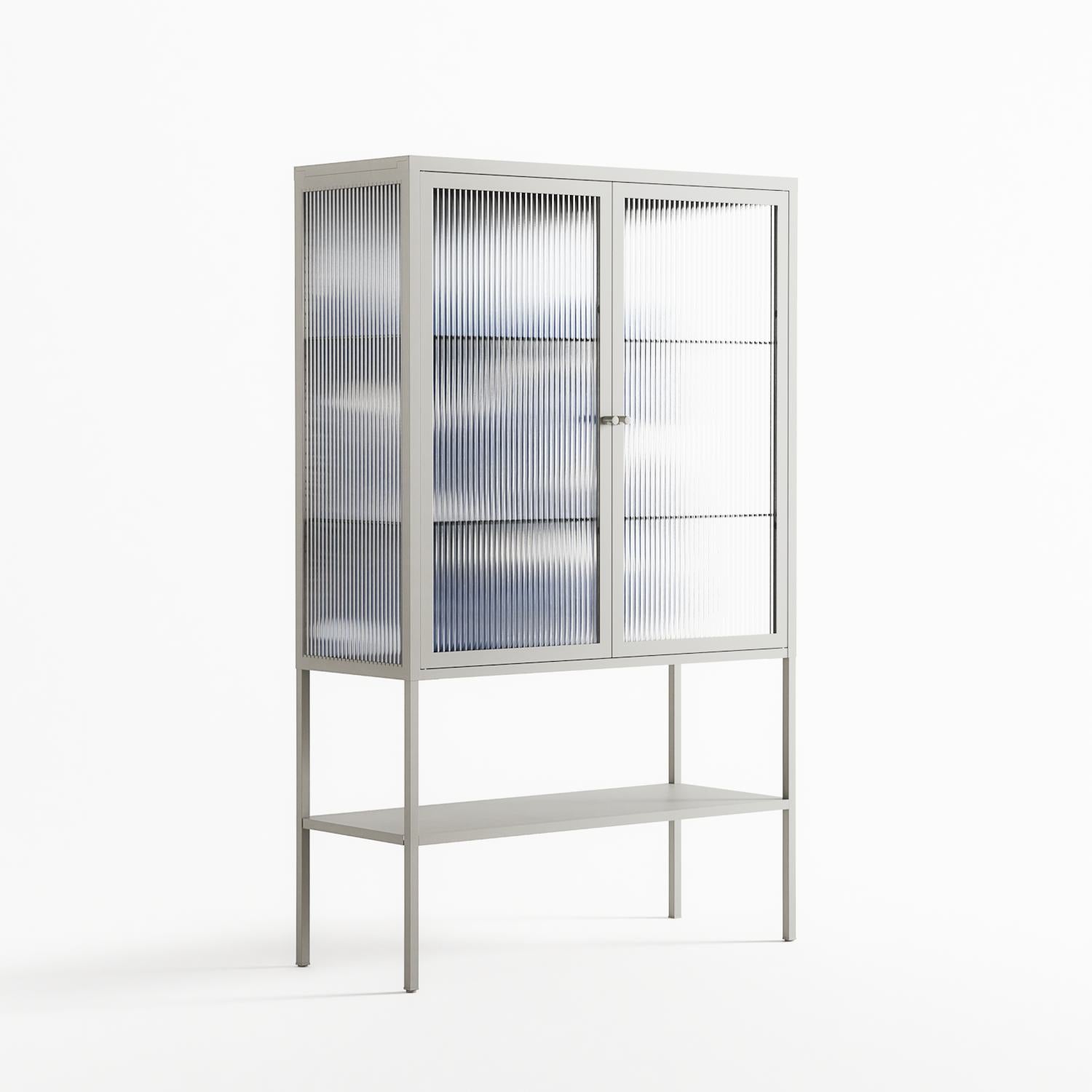 Dalgalar - Loft Cabinet - Nur Rydberg - Chalk - Reeded glass