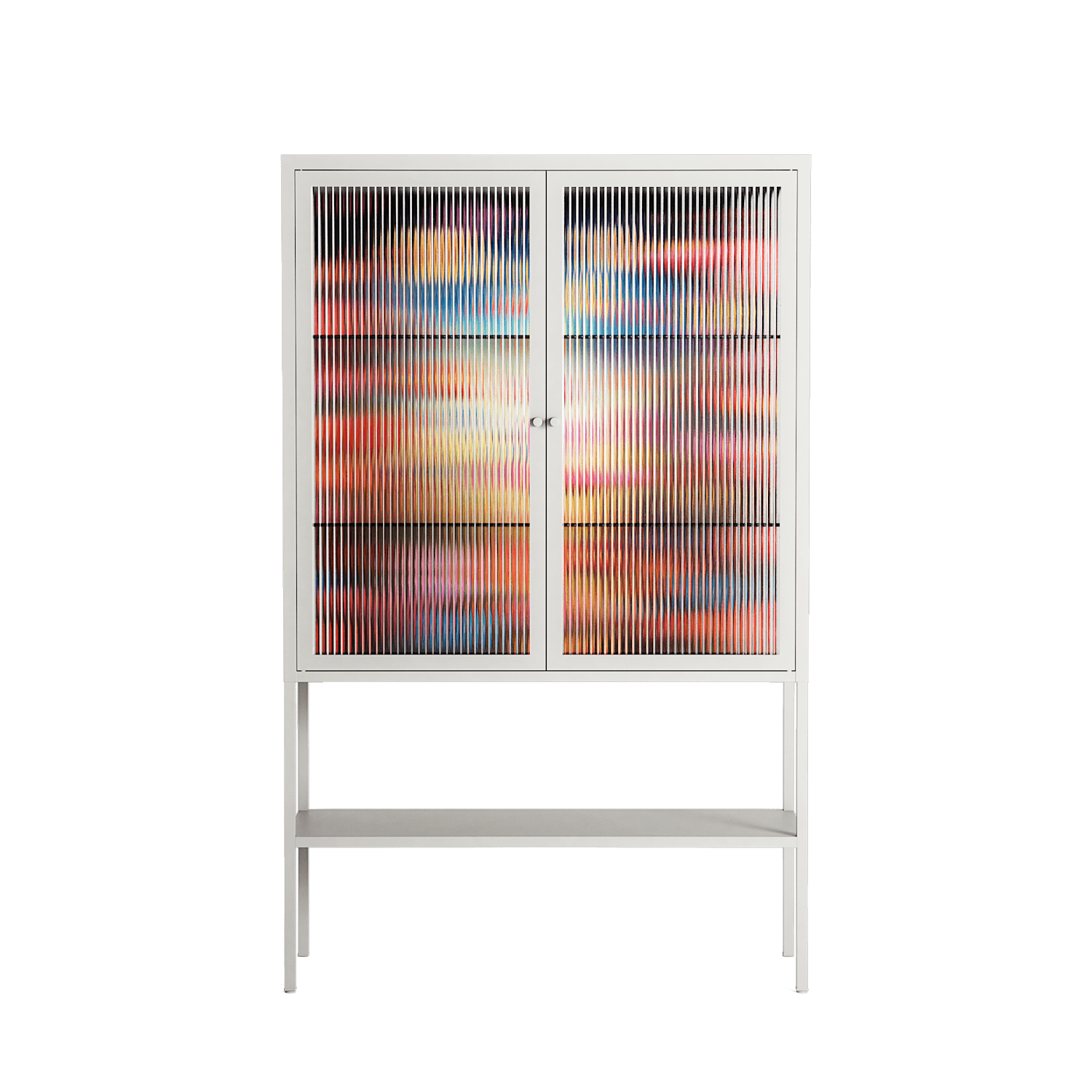 Greatful Meadow - Loft Cabinet - Nur Rydberg - Chalk - Reeded glass
