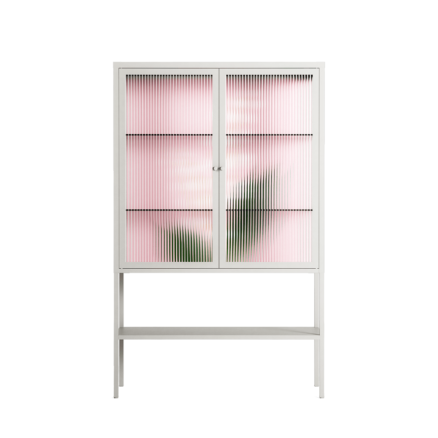 Kalas Konvalj - Loft Cabinet - Nur Rydberg - Chalk - Reeded glass