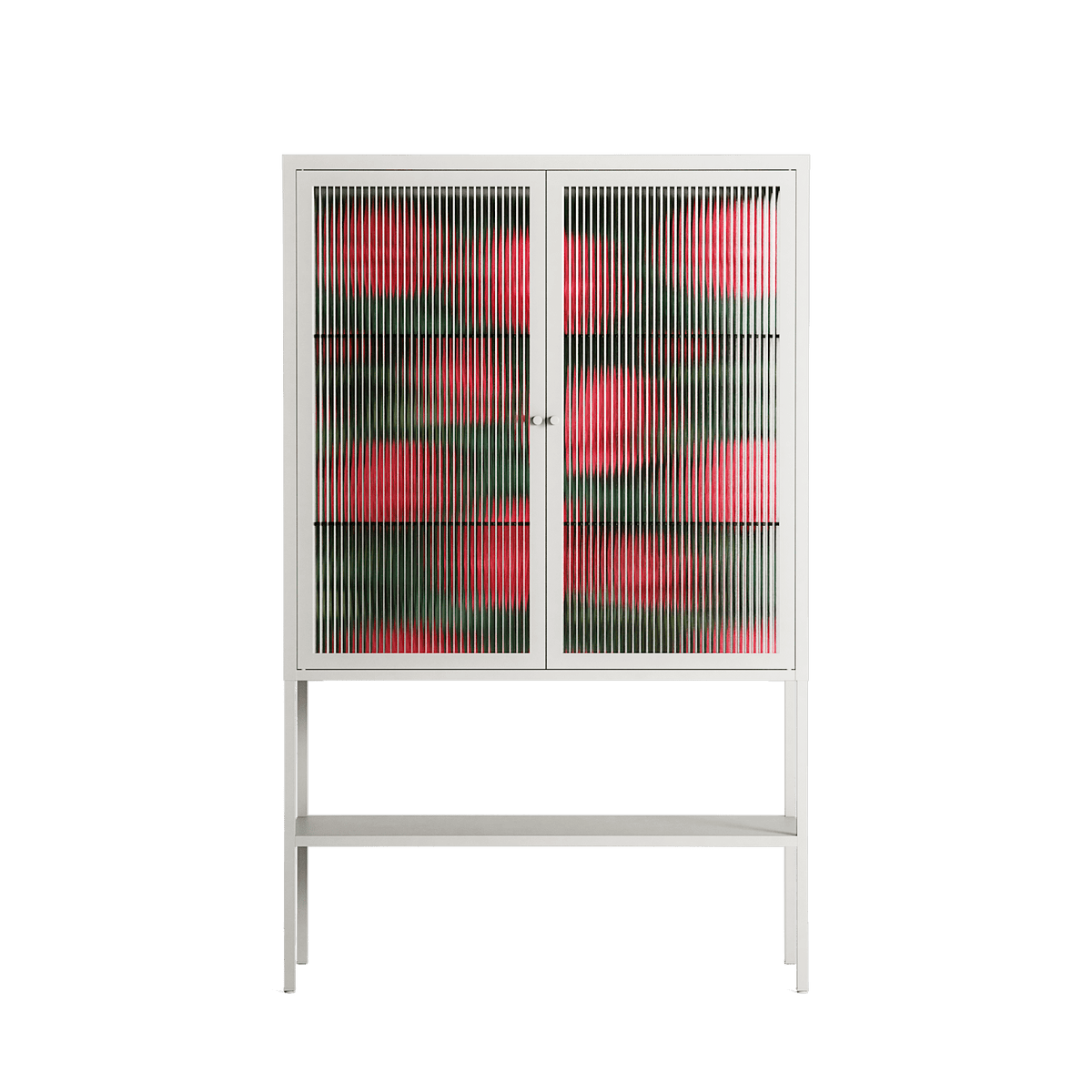Mormors Rabatt - Loft Cabinet - Nur Rydberg - Chalk - Reeded glass