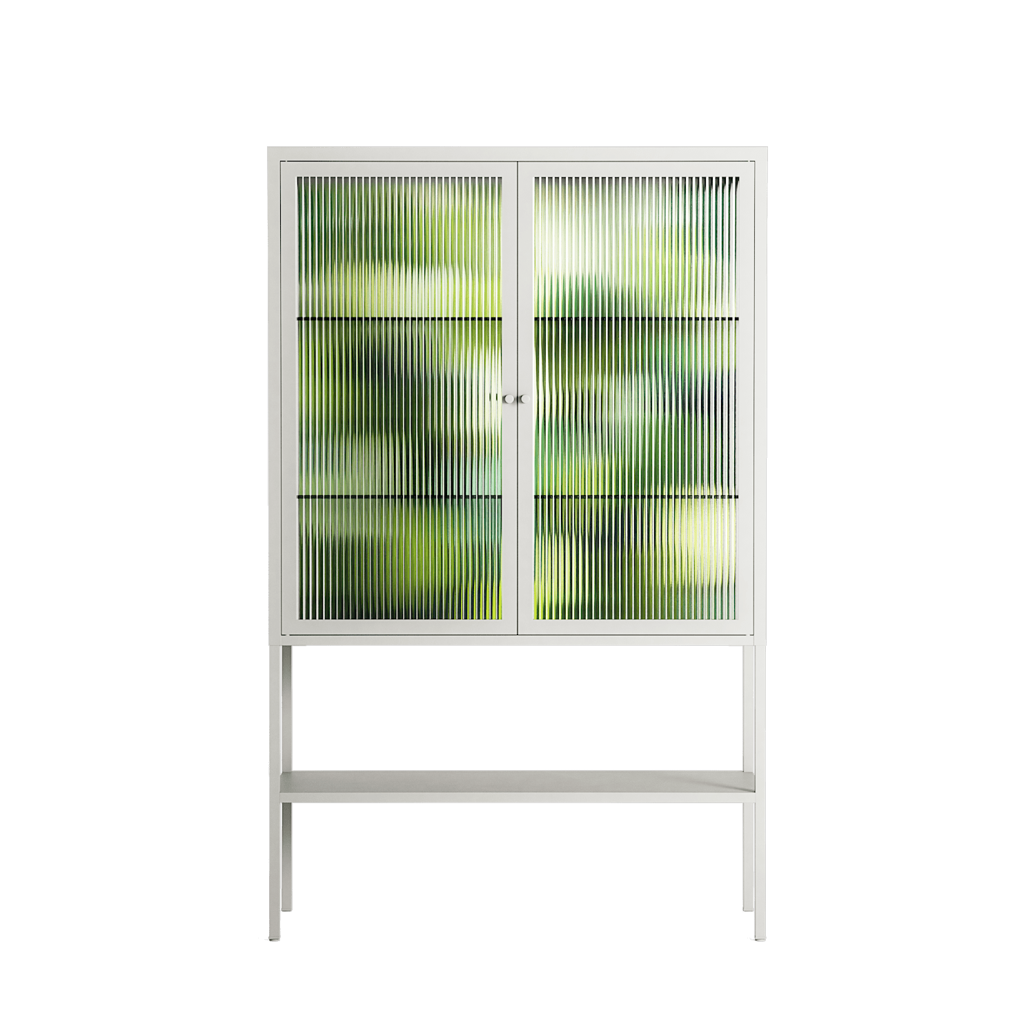 Tummetott - Loft Cabinet - Nur Rydberg - Chalk - Reeded glass