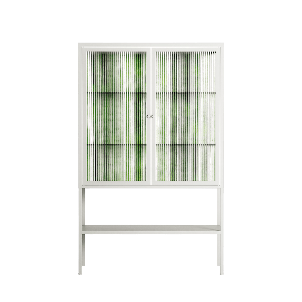 Björkskog - Loft Cabinet - Nur Rydberg - Chalk - Reeded glass