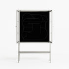 Hug 1 - Loft Cabinet - Andrea Devia-Nuño - Chalk - Reeded glass