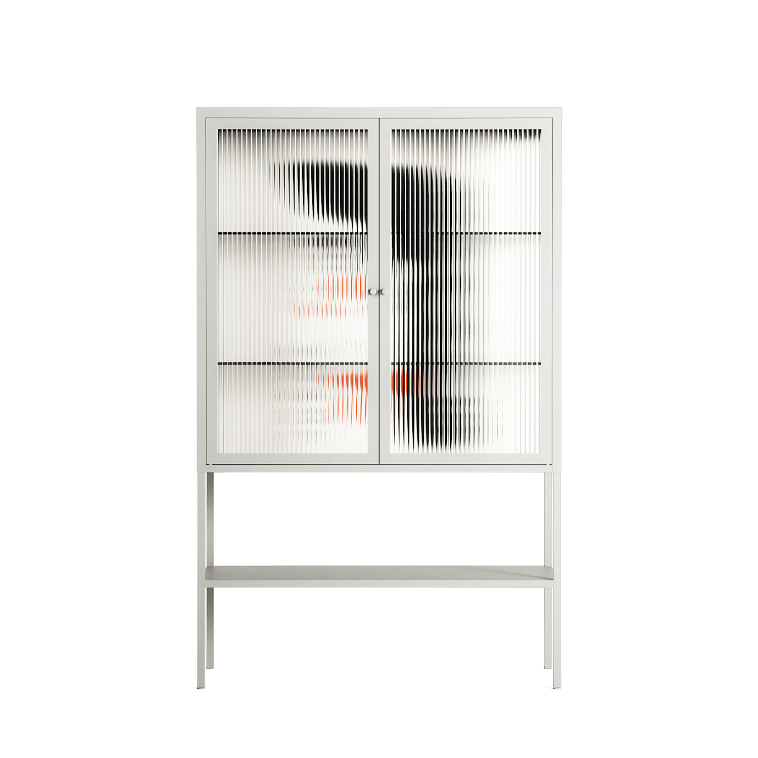 Howdy - Loft Cabinet - Aley Wild - Chalk - Reeded glass