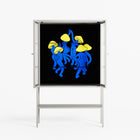 Mushroom Dance Blue - Loft Cabinet - Aley Wild - Chalk - Reeded glass