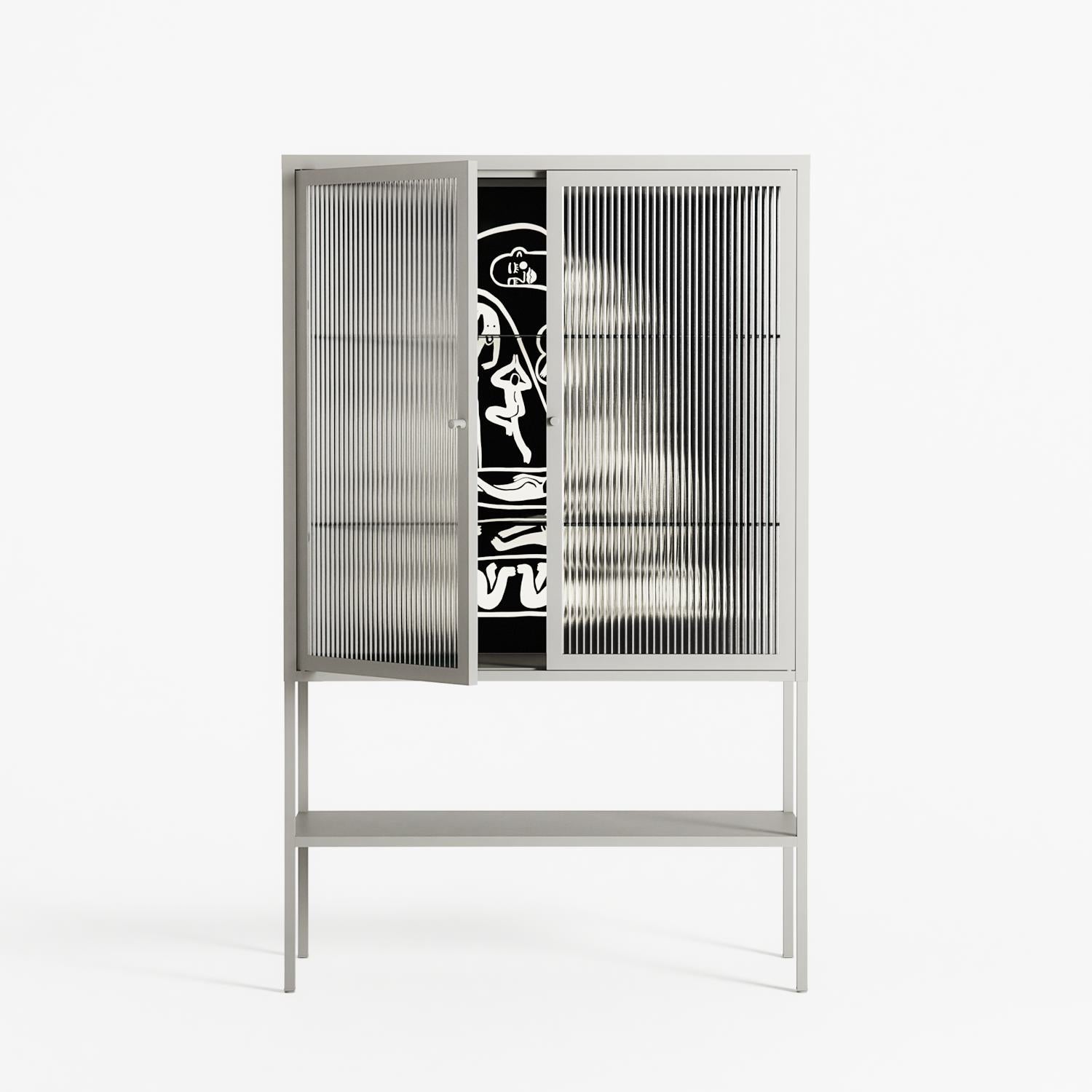Nudes on Nudes - Loft Cabinet - Aley Wild - Chalk - Reeded glass