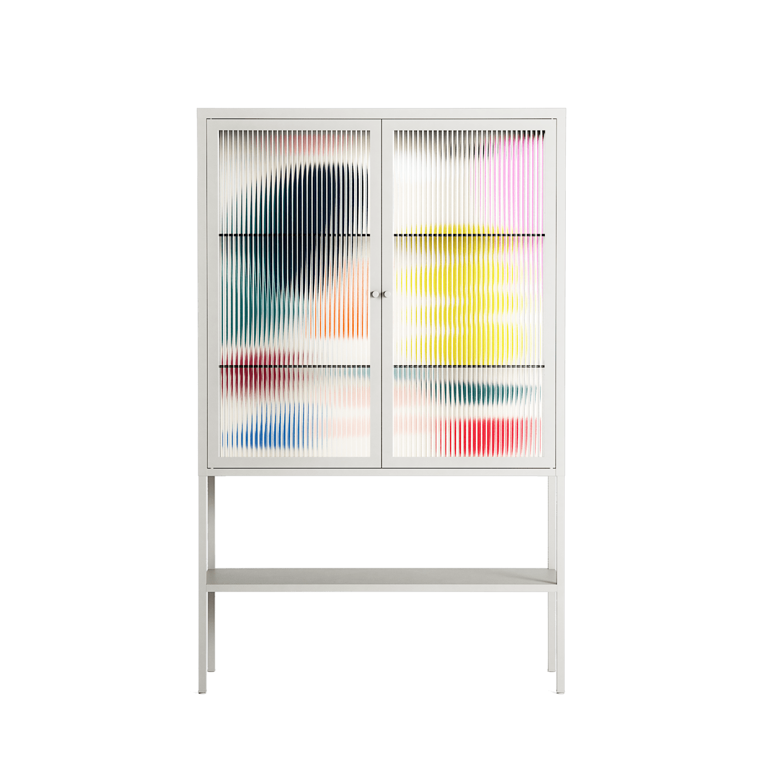 Sea Shapes - Loft Cabinet - Aley Wild - Chalk - Reeded glass