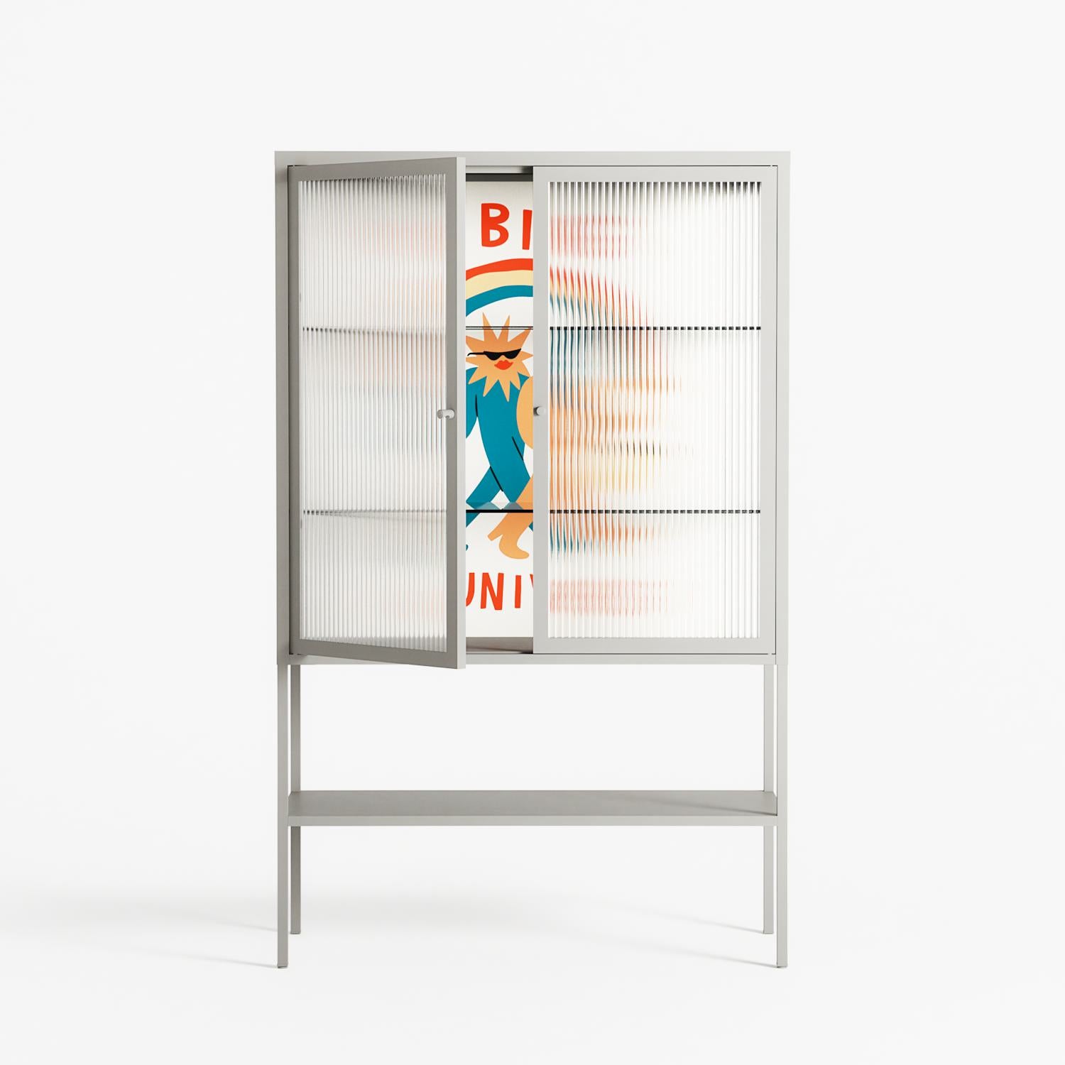 Vibing With The Universe - Loft Cabinet - Aley Wild - Chalk - Reeded glass