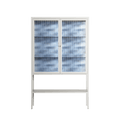 Blue Poppy 2 - Loft Cabinet - Katie O’Shea - Chalk - Reeded glass