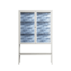 Blue Poppy 2 - Loft Cabinet - Katie O’Shea - Chalk - Reeded glass