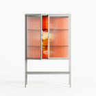 Drink And Cherries - Loft Cabinet - Raissa Oltmanns - Chalk - Reeded glass
