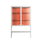 Lobster - Loft Cabinet - Raissa Oltmanns - Chalk - Reeded glass